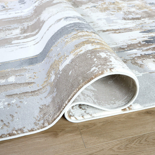 Veleka Gray Gold Painterly - U6018 - 5&