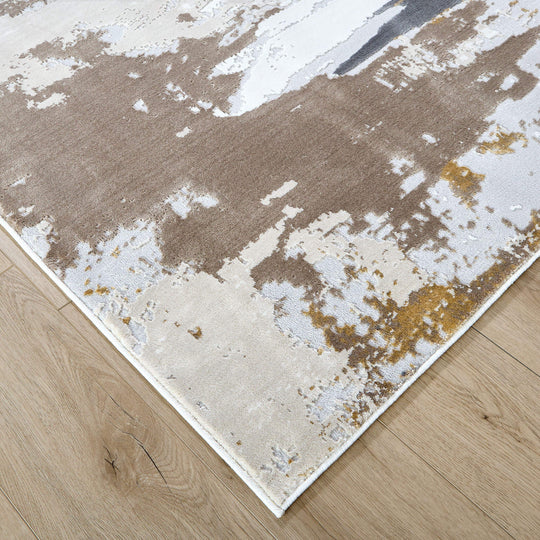 Veleka Gray Gold Painterly - U6018 - 7&