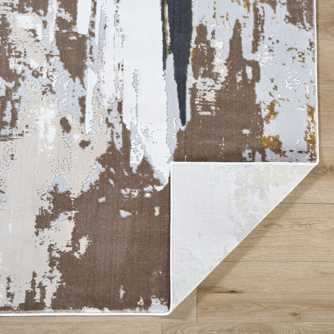Veleka Gray Gold Painterly - U6018 - 5&