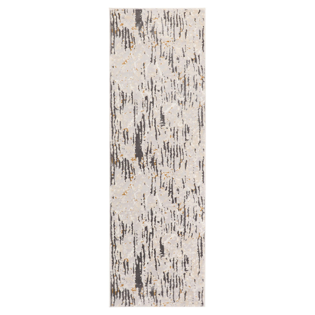 Veleka Gray Gold Stripe - U6019 - 3' x 8' Runner