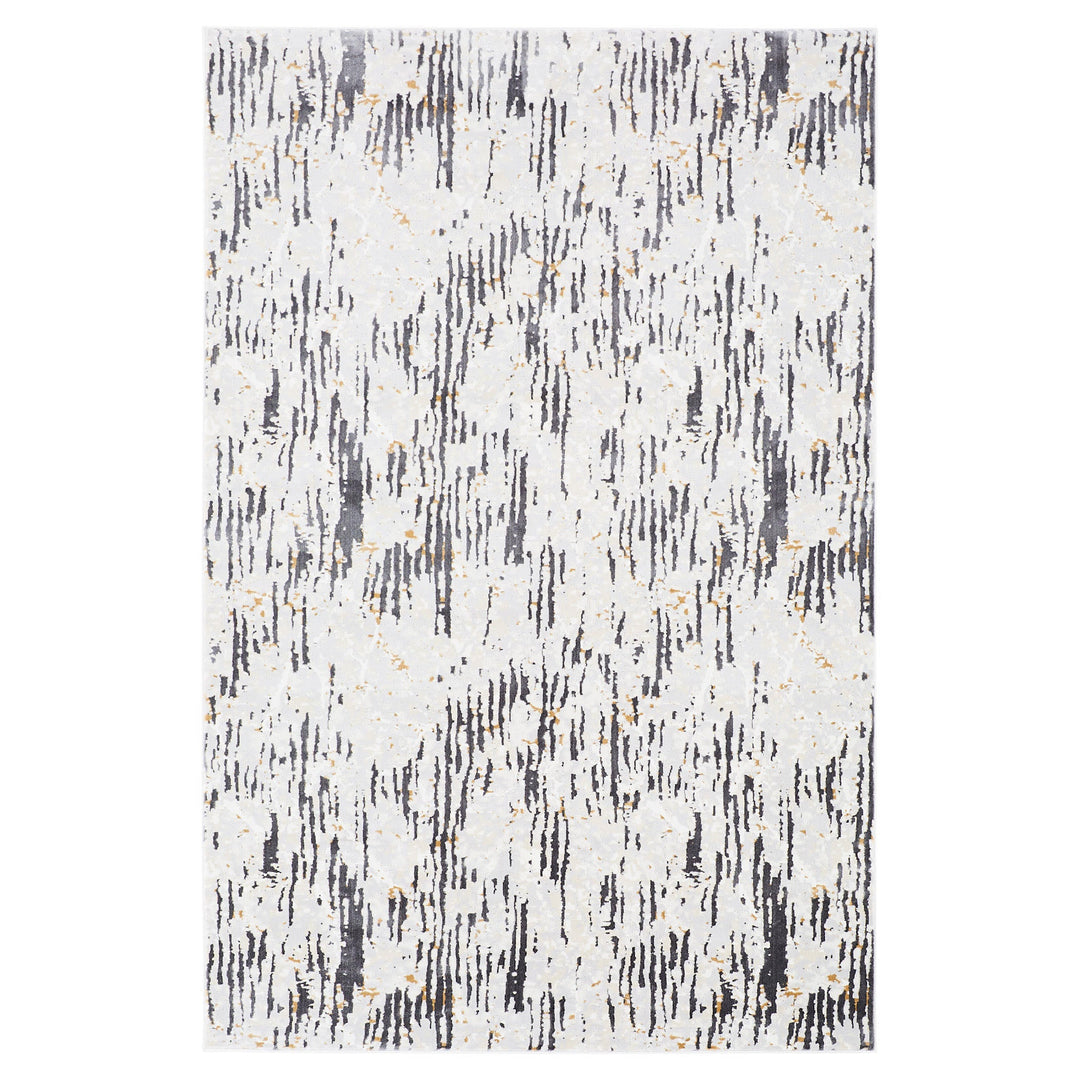 Veleka Gray Gold Stripe - U6019 - 2' x 3'