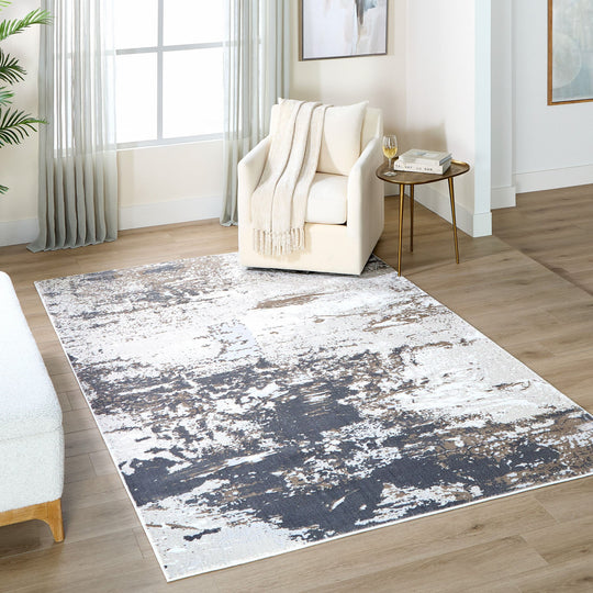 Veleka Gray Gold Painterly - U6021 - 10&
