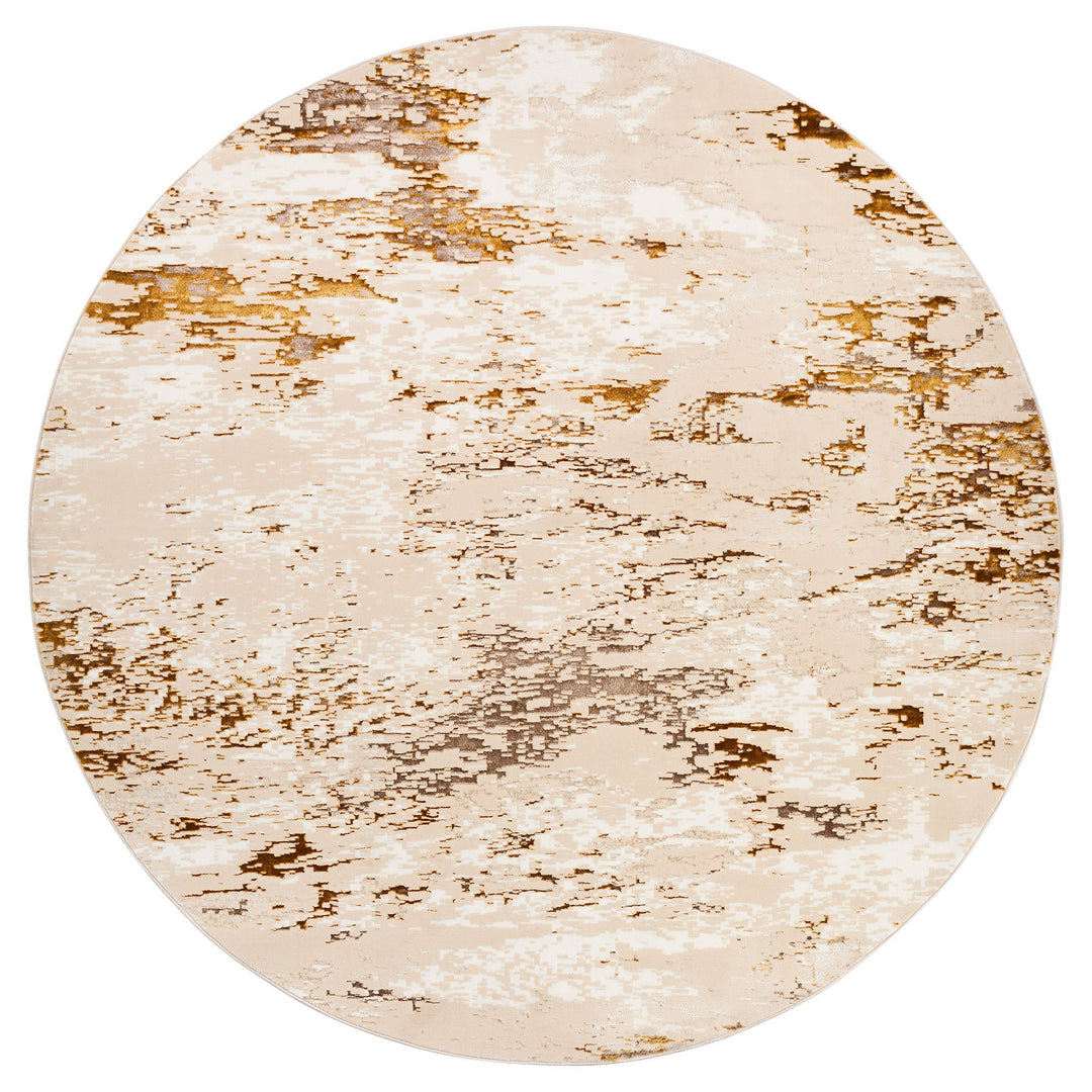 Sibel Gold Painterly - U7003 - 5' Round
