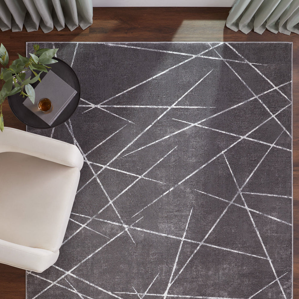 Livenza Black Linear Geometric - U7006 - 5' x 8'