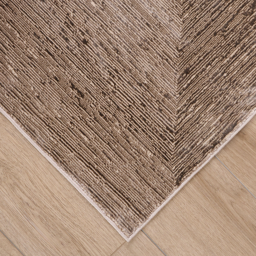 Rienz Brown Linear Geometric - U7016 - 3&