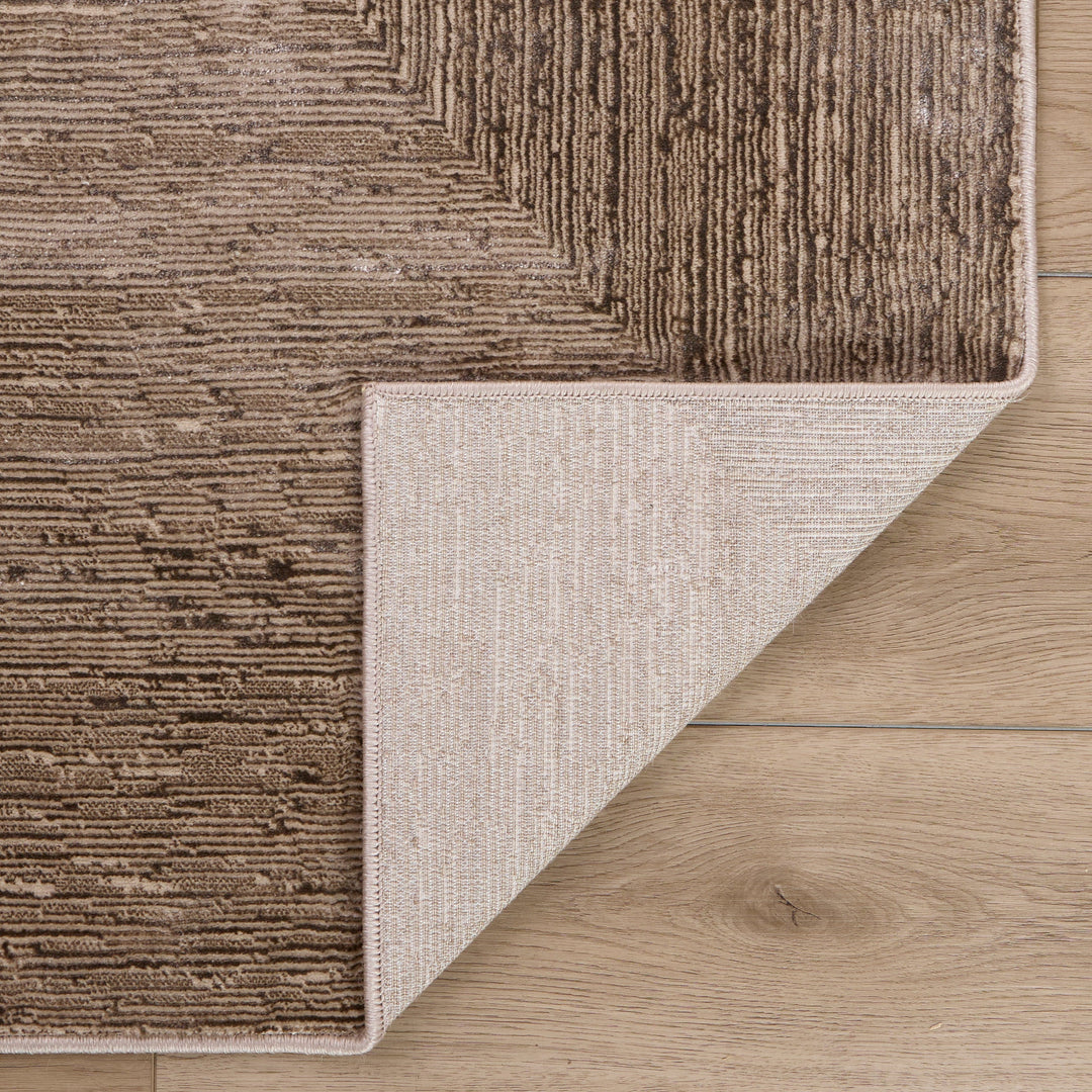 Rienz Brown Linear Geometric - U7016 - 3&