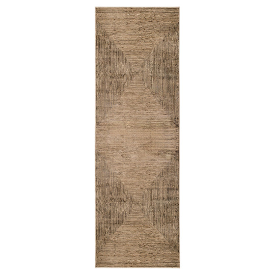 Rienz Brown Linear Geometric - U7016 - 3&
