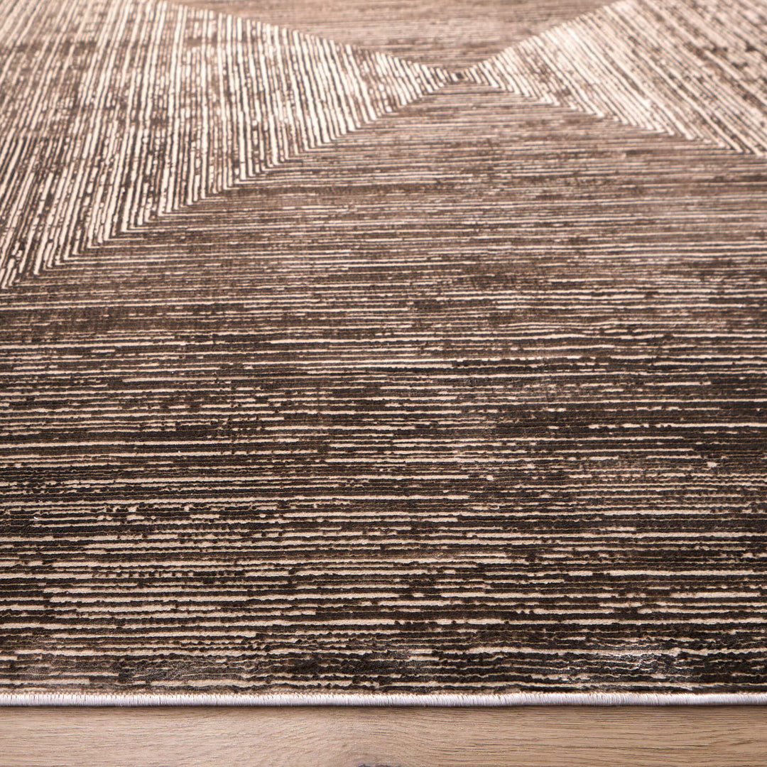 Rienz Brown Linear Geometric - U7016 - 5&