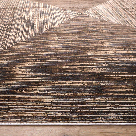 Rienz Brown Linear Geometric - U7016 - 10&
