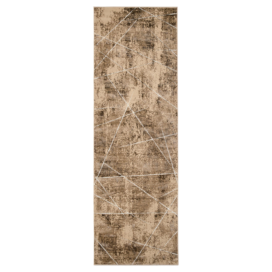 Rienz Brown Linear Geometric - U7017 - 3&