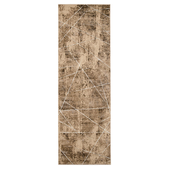 Rienz Brown Linear Geometric - U7017 - 3&
