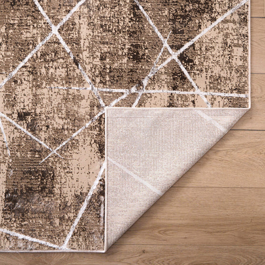 Rienz Brown Linear Geometric - U7017 - 7&