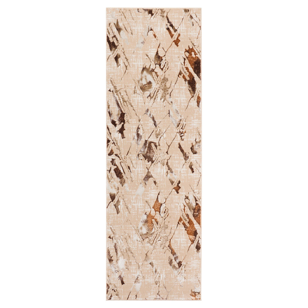 Piave Brown Beige Geometric - U8006 - 3&