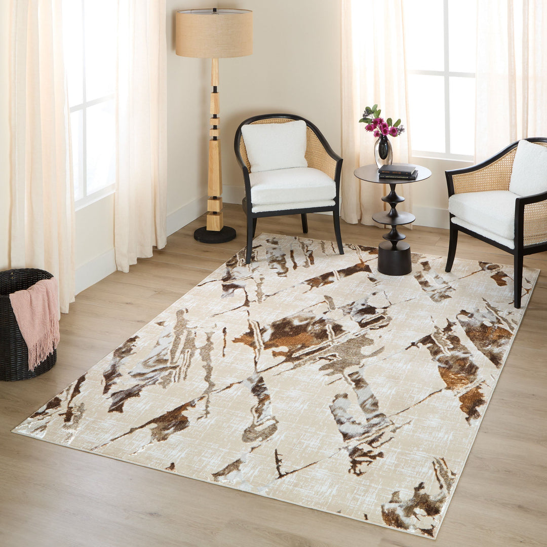 Piave Brown Beige Geometric - U8006 - 8&