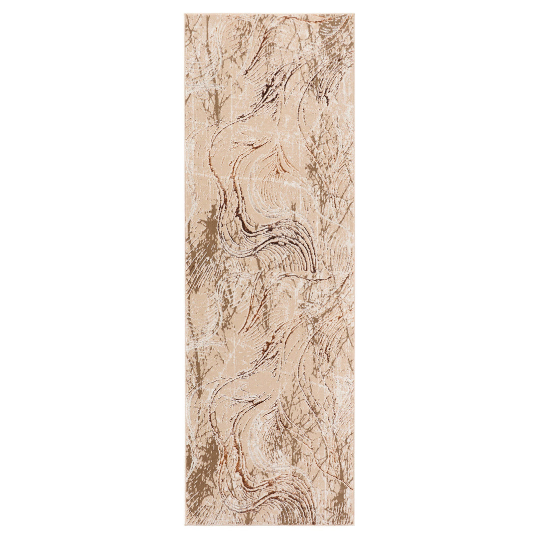Piave Brown Linear Swirl - U8008 - 3' x 8' Runner