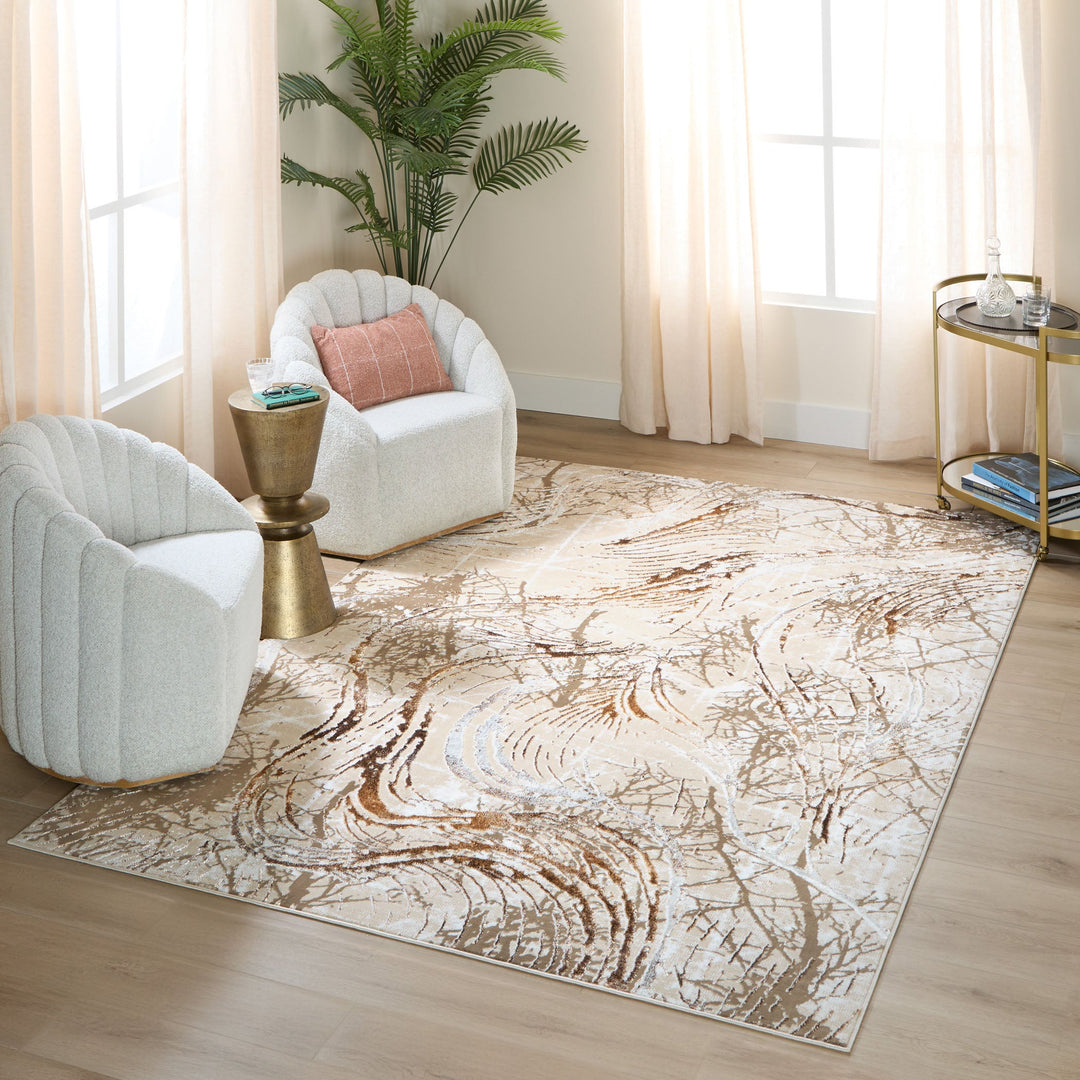 Piave Brown Linear Swirl - U8008 - 7&